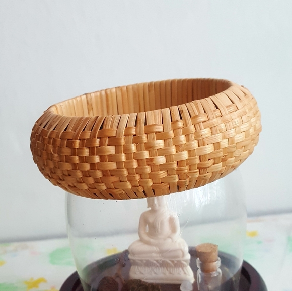 🌙Vtg Rattan Bangle Bracelet - Picture 5 of 10